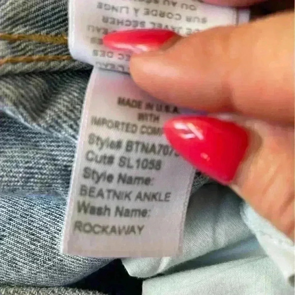 SLVRLAKE Beatnik Ankle Jeans Wash Rockaway Distressed - Picture 5 of 8